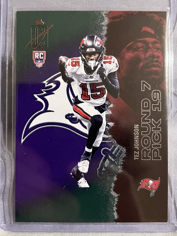 2025 Topps Signature Class  Tez Johnson Green & Purple RC #124 Buccaneers