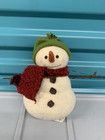 Hallmark Mitford Snowman Plush 7 in Green Hat Red Scarf Jan Karon Soft Sculpture
