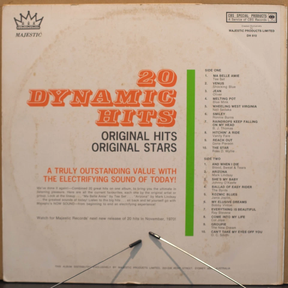 20 DYNAMIC HITS - VARIOUS - Vinyl LP - Majestic - 1970 - VG FREE POSTAGE (2938) - Image 4 of 4