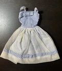 Movie Date White And Blue Striped Dress 62 - 63 VNTG Authentic Barbie® Mattel
