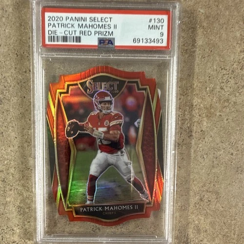 Panini 2020 Select Premier Level Patrick Mahomes II Chiefs #130 Red Prizm PSA 9