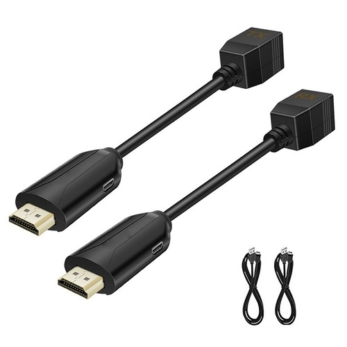 1 Pair HDMI Extender RJ45 Extension Up To 50m 60m Over CAT5e/6 Cable Network - Afbeelding 2 van 12