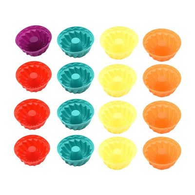  16 Stück Silikonform Handgemachte Schokoladenkuchen Jelly Pudding Fondant Form