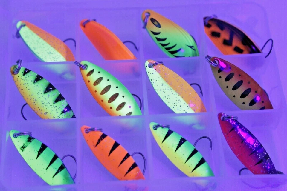 12x Set Box Trout Spoon Set Forellenblinker Blinker Kunstköder Spinnfischen - Bild 4 von 4