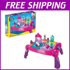 Kids' Pink Blocks Toy with Built-In Storage