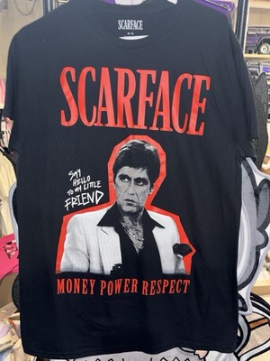 Scarface Tony Montana Money Power Respect Graphic T Shirt Men s Medium Black