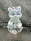 Hand Painted Clear Opalescent Fenton Sitting Bear Signed D Fredrick — photo 1