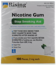 Rising Health Nicotine Gum Coated Mint Flavor 2mg 100 Count New Exp. 01/2027