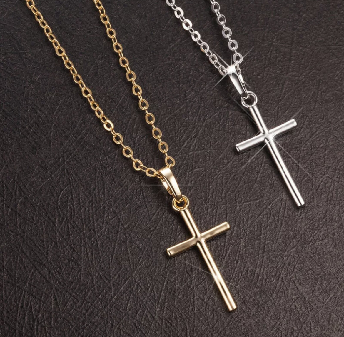Kreuz Kette Silber Gold Geschenkidee