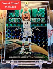 2021-22 Giannis Antetokounmpo Panini Mosaic Jam Masters GREEN PRIZM SP #6 Bucks
