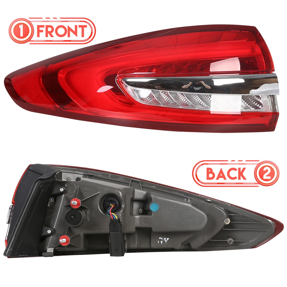 Para Ford Fusion 2017-2020 lado del conductor izquierda LED lámpara trasera exterior montaje LH Foto 3 de 4