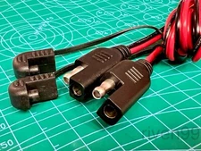 SAE to SAE 2-Pin Cable Connectors, 6ft, 16AWG, for Truck/Trailer, Battery, Solar