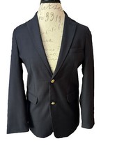 IZOD Boys Brass Button Blazer Suit Jacket Navy Blue Size 16