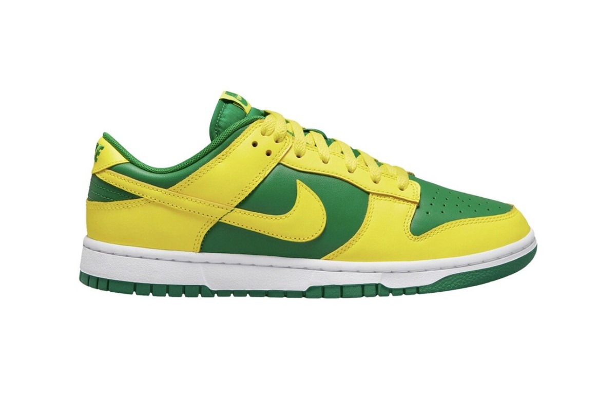 New Nike Dunk Low Reverse Brazil Yellow/Green Men