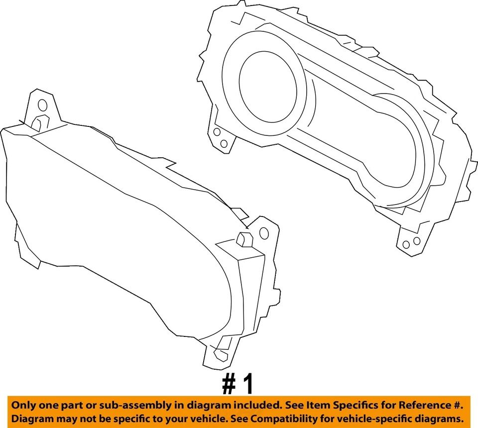 Medidor de velocímetro usado serve: 2015 Lincoln Mkc cluster MPH até 12/03/14 ID EJ7T- - Imagem 4 de 4