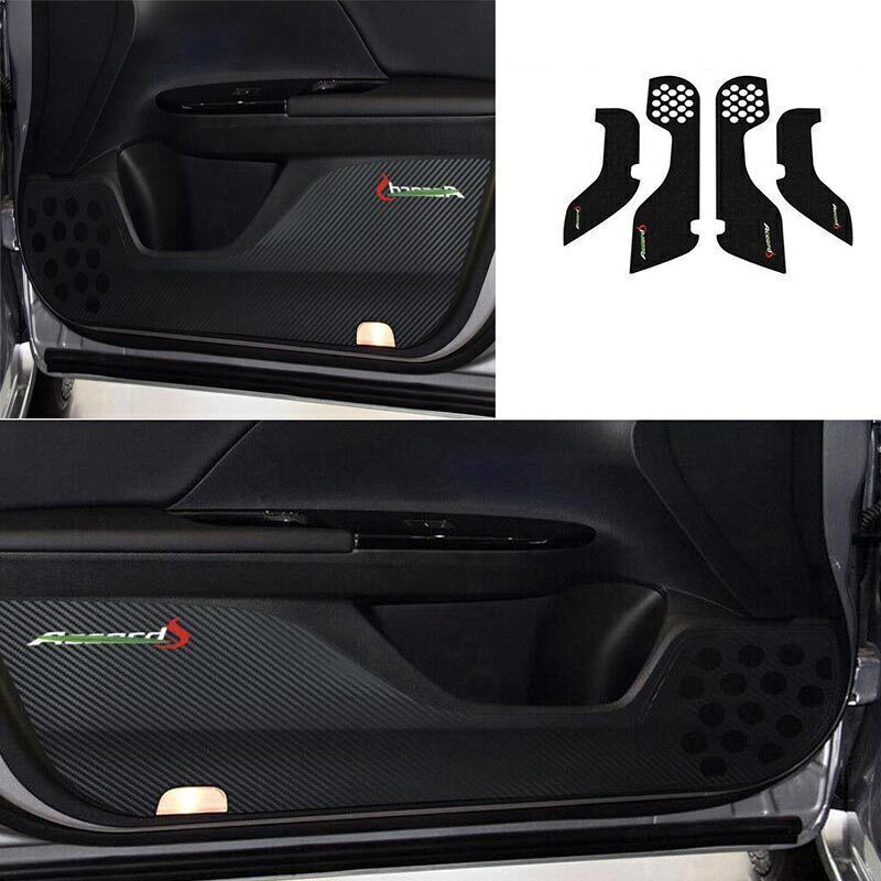 For Honda Accord 2013-2017 Anti-Kick Panel Cover Trim Sticker Carbon Fiber Inner