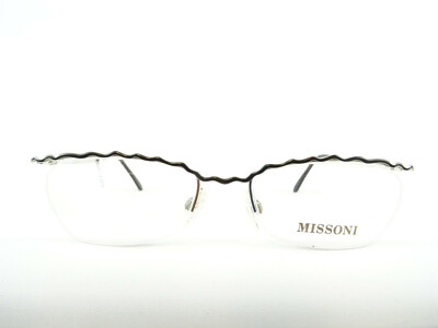Missoni ausgefallene Damenbrille mit Wellen Design Metallfassung schwarz Gr. M