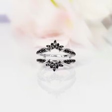 Enhancer Engagement Ring 925 Sterling Silver 1.52Ct Round Simulated Diamond