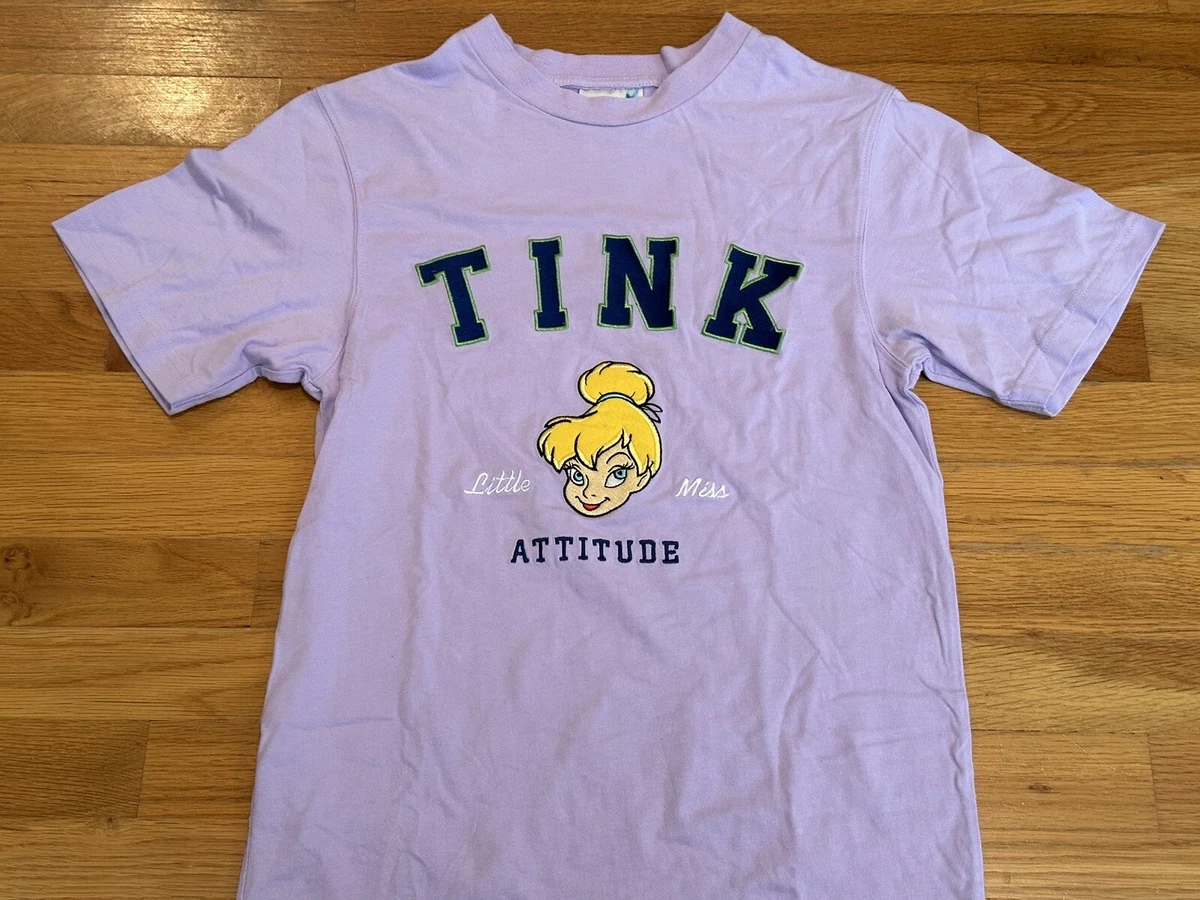 Walt Disney Shirt adult small Tinkerbell Tink little miss attitude  embroidered | eBay