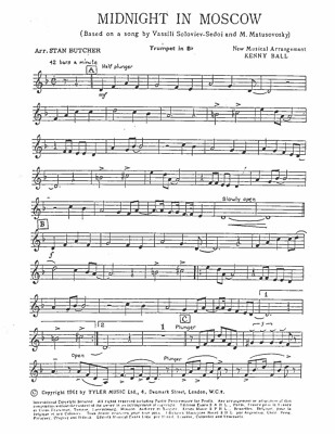 Midnight in Moscow Dixieland Combo/Jazz  Band Sheet Music