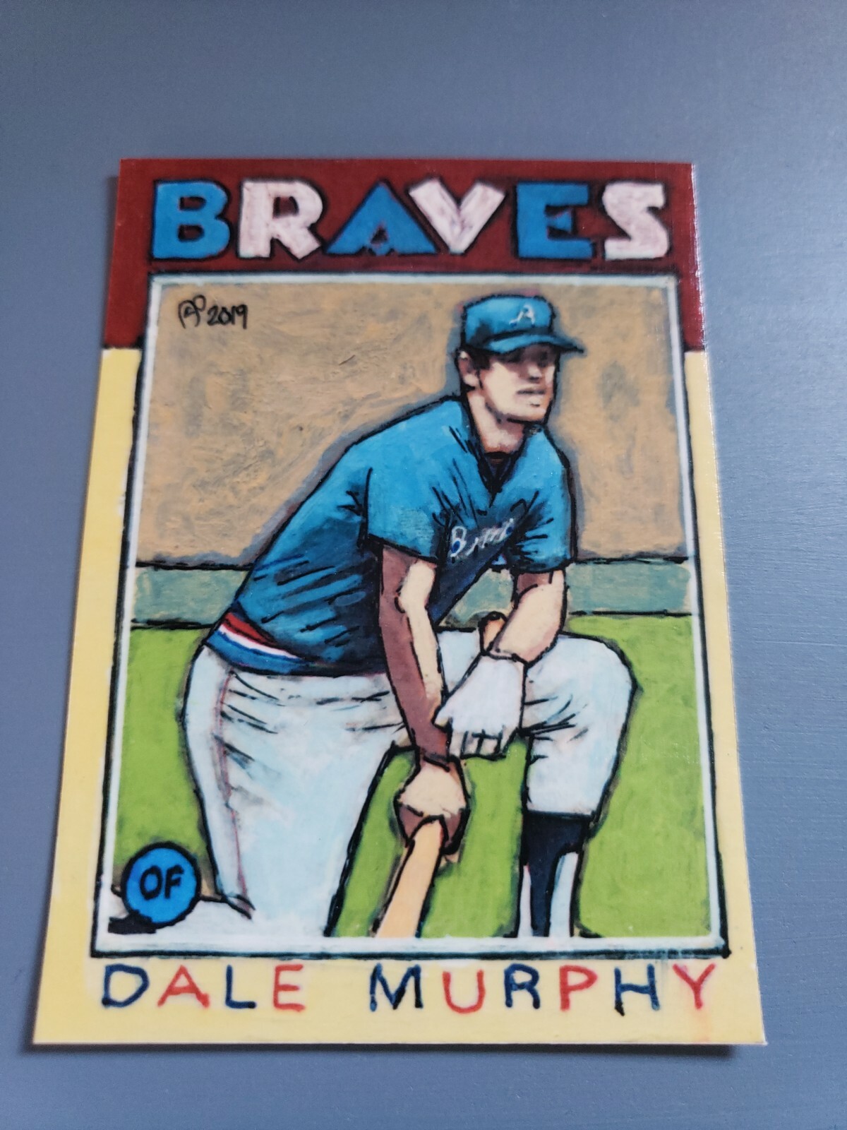 Baseball Art Card Print of Dale Murphy, 86