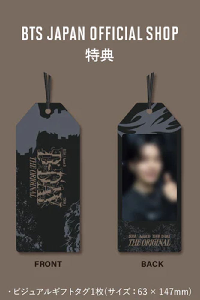 Agust D TOUR D-DAY JPFC特典 ビジュアルギフトタグ AGUSTD TOUR D-DAY THE ORIGINAL DIGITAL CODE BTS JAPAN POB