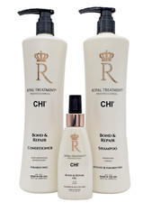 Chi Royal Treatment Bond  Repair Shampoo, Conditioner 32 oz  Oil 4 oz Set