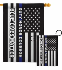 Honor Blue Live Garden Flag Vote Patriotic Decorative Gift Yard House Banner