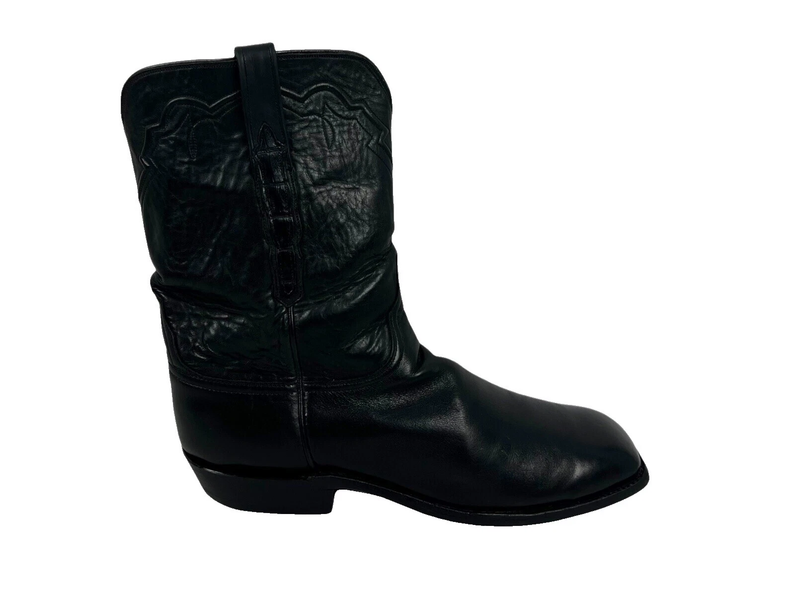 Botas de cuero negras Lucchese para hombre