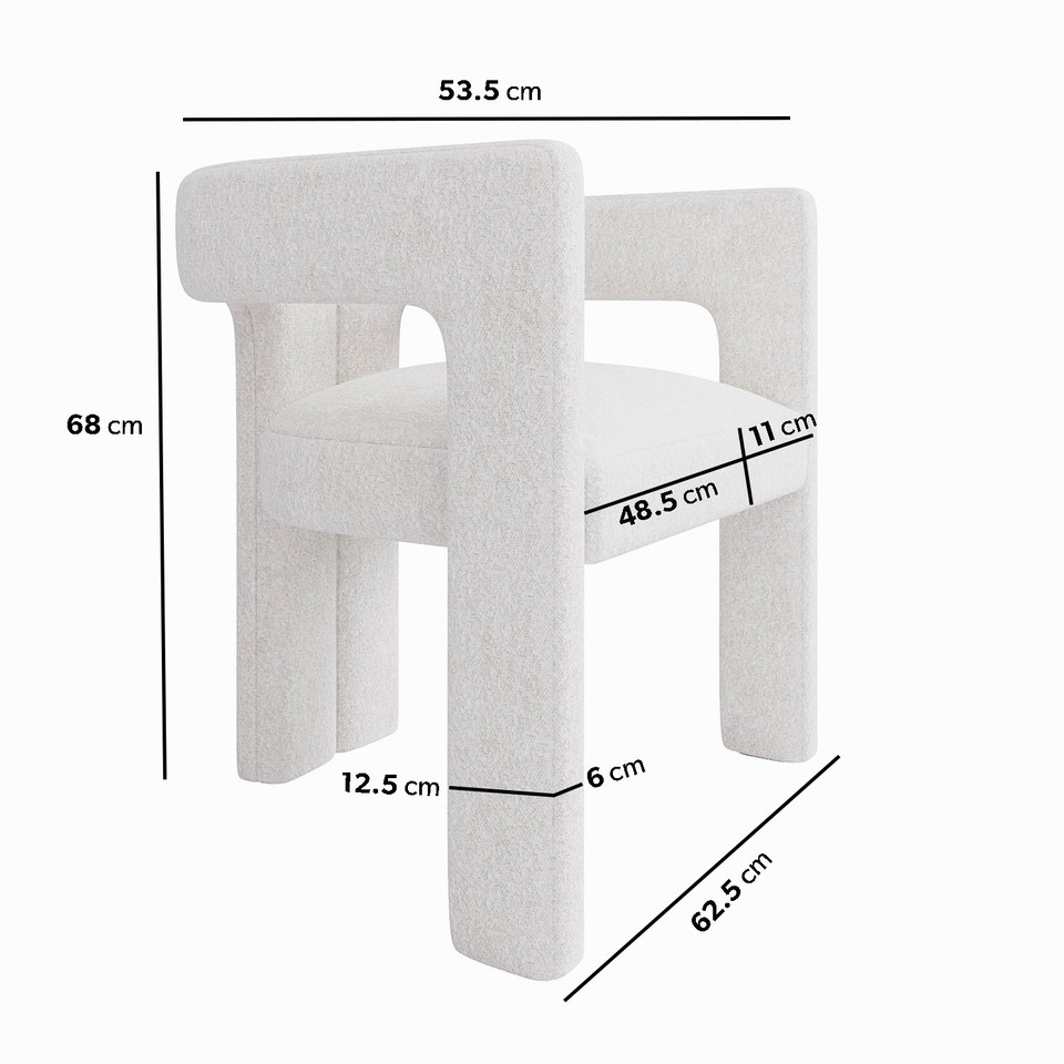 Cream Boucle Curved Dressing Table Chairr Kirra BUN/KRA001/93218 eBay