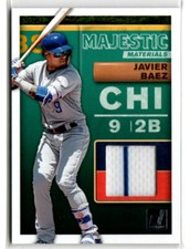 2019 Panini Donruss Baseball Majestic Materials Javier Baez JERSEY CUBS
