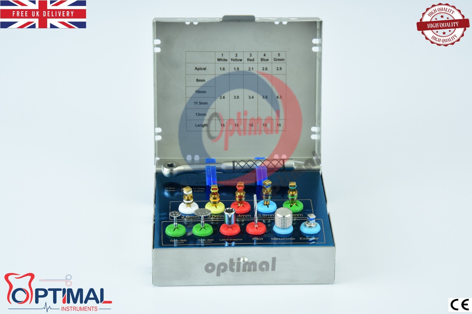 Kit de expansor óseo dental elevador de senos con discos de sierra instrumento de implante quirúrgico