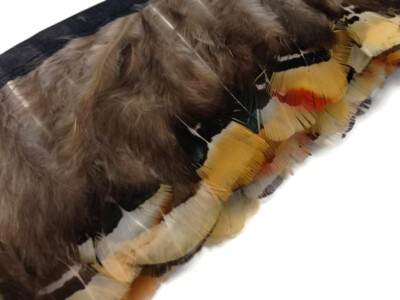 (Lot of 3) Yellow Pheasant Feather Trim Costume Feathers 1 Yard