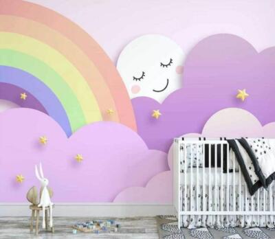 3D Regenbogen Stern C2735 Tapete Wandbild Fototapete Abnehmbarer Amy