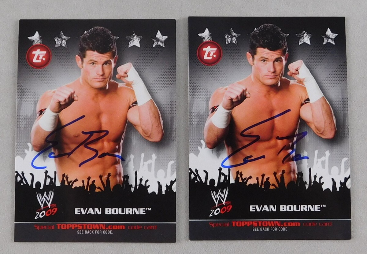 WWE EVAN BOURNE エヴァン・ボーン 直筆サインカード AUTOGR EVAN BOURNE PERSONALIZED AUTOGRAPH ON WWE BASEBALL CARD