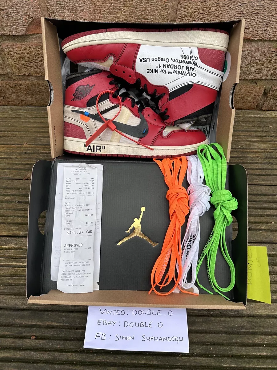 Off white jordan 1 receipt clearance