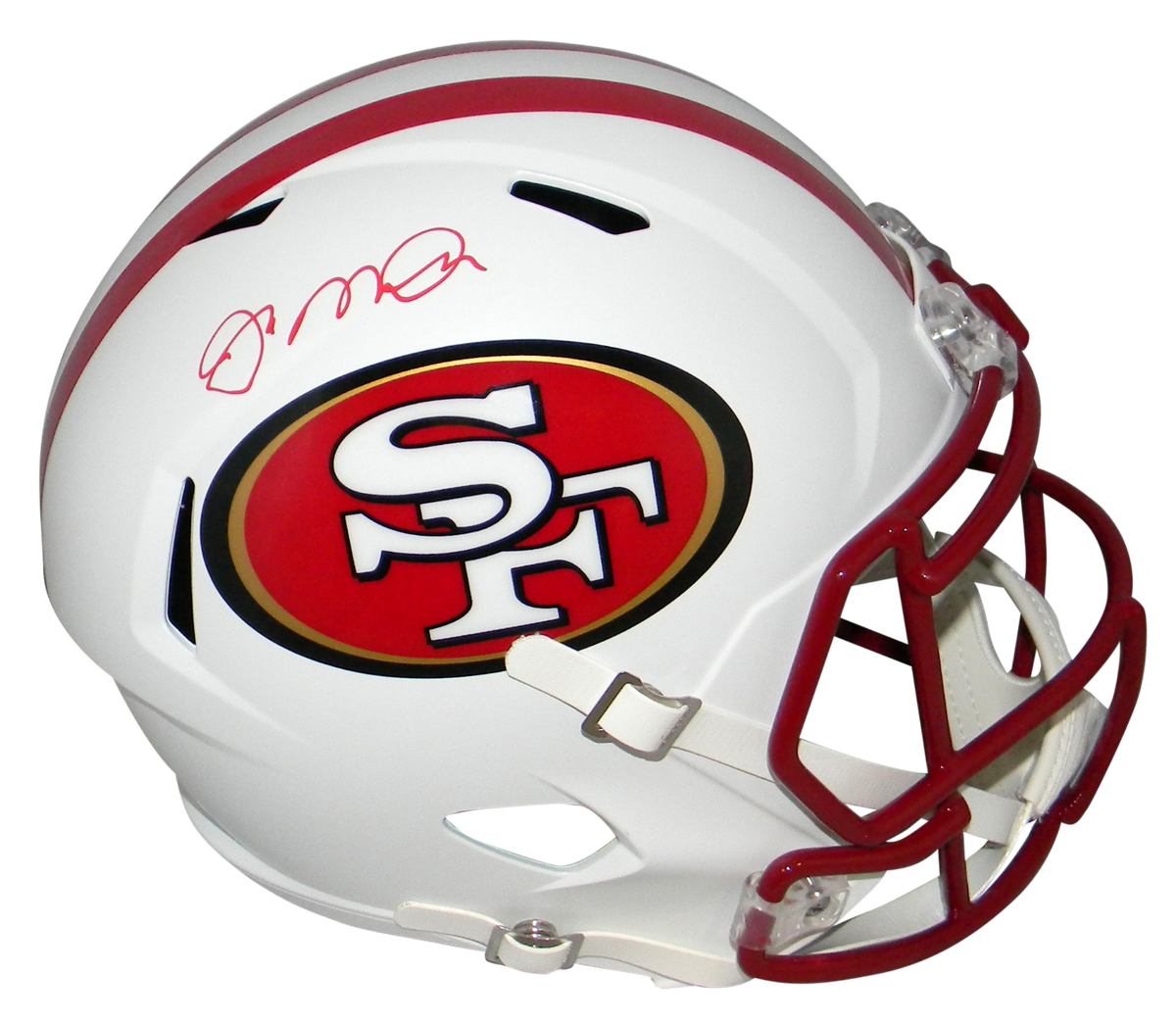 JOE MONTANA SIGNED SAN FRANCISCO 49ERS WHITE FULL SIZE SPEED