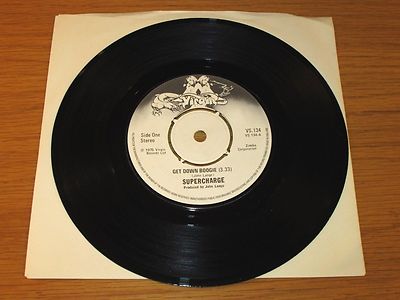 UK IMPORT 70's ROCK 45 RPM - SUPERCHARGE - VIRGIN 134 - ''GET DOWN BOOGIE'' 