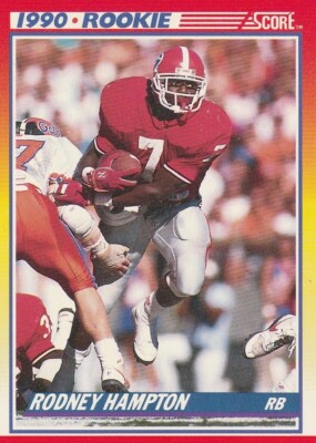 Score 1990 NFL Karte Card Rookie #307 Rodney Hampton