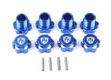 Powerhobby Aluminum Wheel hubs Splined 17mm Blue FOR Traxxas Maxx Slash / Sledge