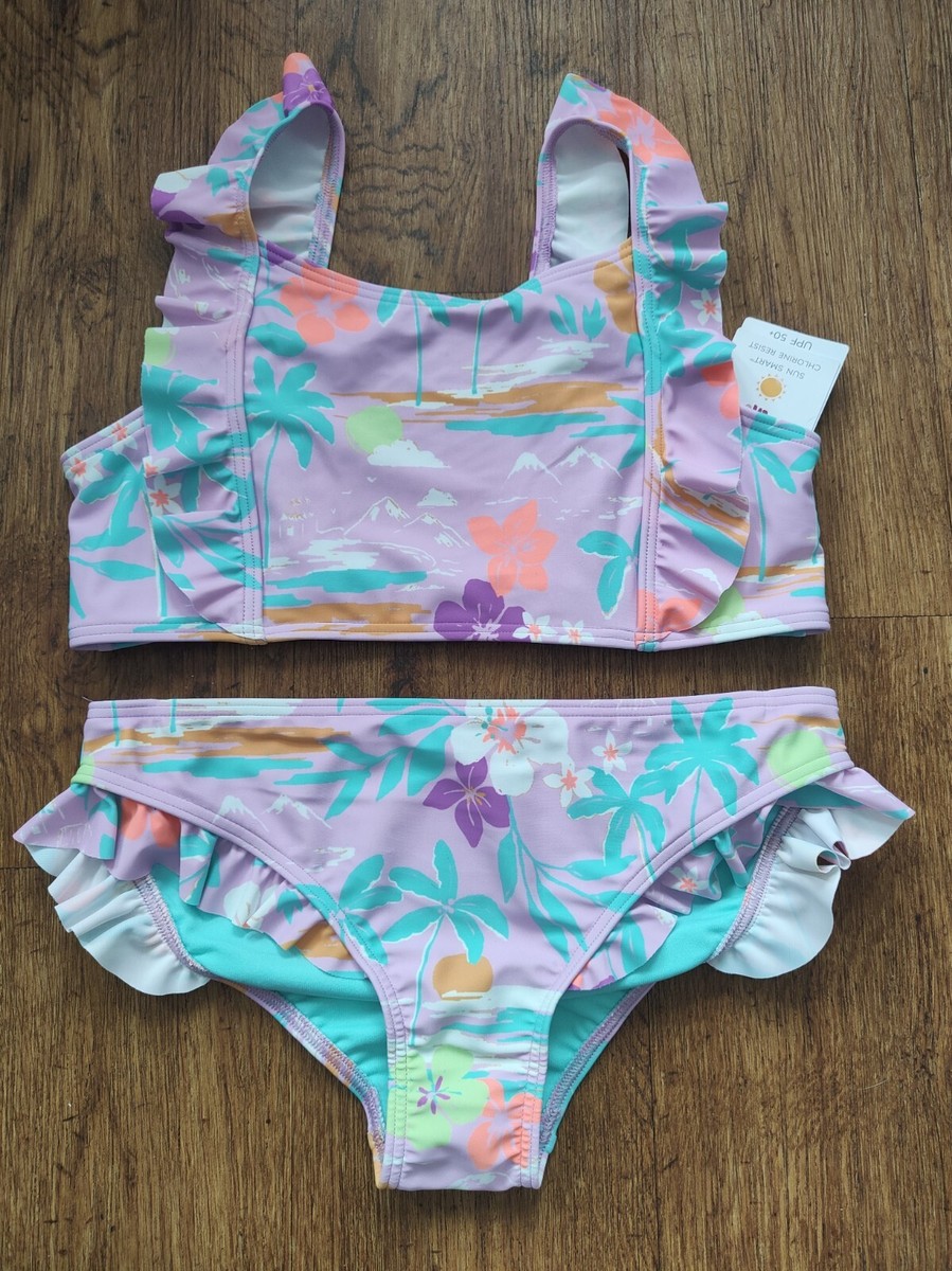 M&S Printed Ruffle Detail Bikini Age 13-14 Years