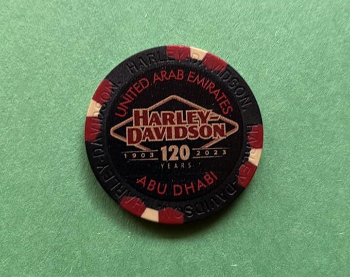Harley Davidson 120 Poker Chip from HD Abu Dhabi in United Arab