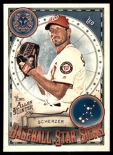 2019 Topps Allen & Ginter #BSS-48 Max Scherzer Baseball Star Signs