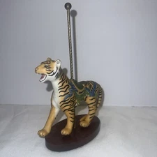 Franklin Mint Treasury of Art Carousel Tiger 1980s Broken Paw