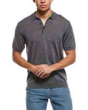Bruno Magli Merino Wool Polo Sweater Men's