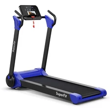 Superfit 2.25HP Folding Electric Motorized Treadmill APP Control Speaker Navy