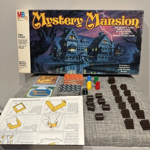 Vintage 1984 Mystery Mansion Board Game  Milton Bradley - Complete EXCELLENT!!