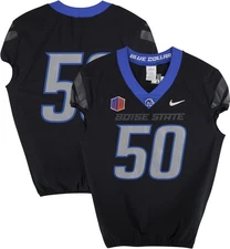 Boise State Broncos Team-Issued #50 Black Jersey from Football Program - Size 44
