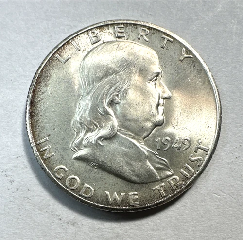 1949-S Franklin Half Dollar 1105 CHBU key date