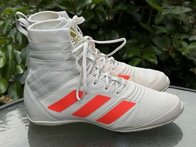 Adidas Speedex 18 Men's Size 7 Boxing White/Cream Fire Orange Red Boxing Shoes
